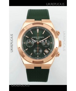 Vacheron Constantin Overseas Chronograph Rose Gold Green Dial Super Clone Watch 