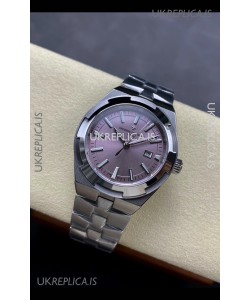 Vacheron Constantin Overseas 35MM Pink Dial Steel Strap Super Clone Watch 